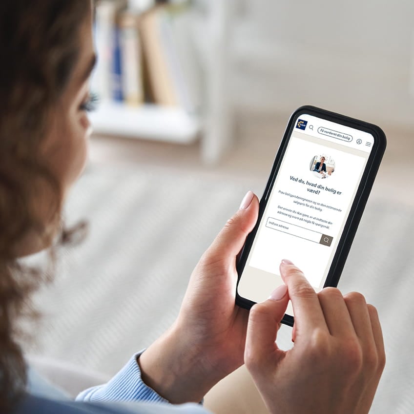 Boligprisberegner på mobil